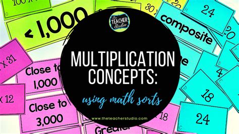 Math Concept Sorts Multiplication Concepts The Teacher Studio Math Sorts - Math Sorts