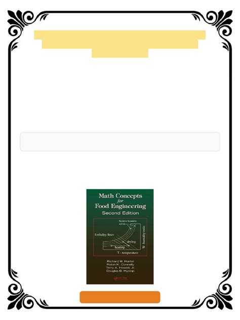 Math Concepts For Food Engineering