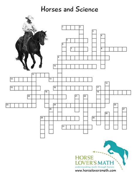 Math Crosswords   Horses And Math Crossword Puzzle Horse Loveru0027s Math - Math Crosswords