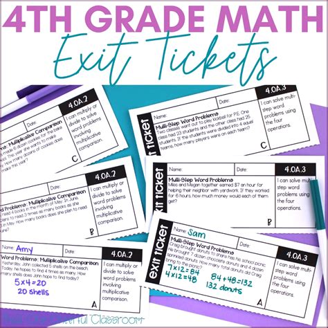 Math Exit Tickets 4th Grade Math Teks By Teks Kindergarten Math - Teks Kindergarten Math