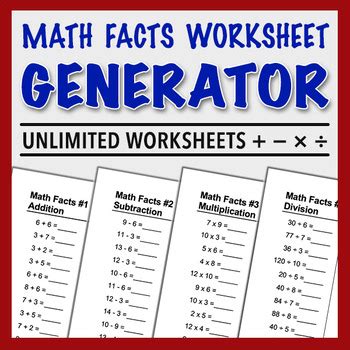 Math Facts Cafe Worksheet Generator   Free Math Worksheets Printable Basic Facts Geometry Algebra - Math Facts Cafe Worksheet Generator