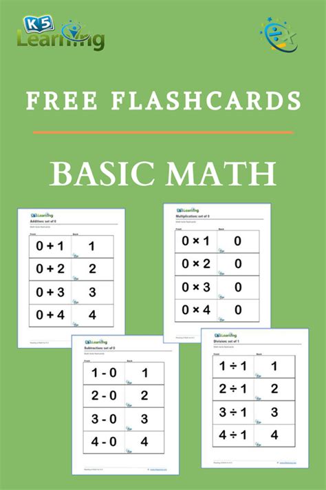 Math Facts Flashcards From K5 Learning K 5 Learning Math - K 5 Learning Math