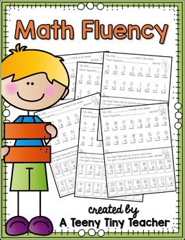 Math Fluency Assessments A Teeny Tiny Teacher Math Fluency Kindergarten - Math Fluency Kindergarten