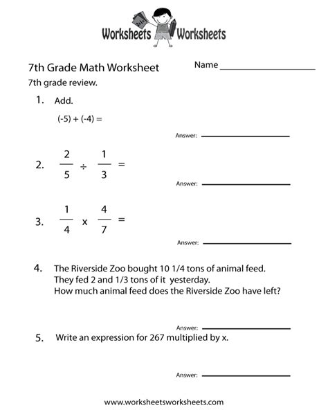 Math For 7th Graders Worksheets   Free 7th Grade Math Worksheets Homeschool Math - Math For 7th Graders Worksheets