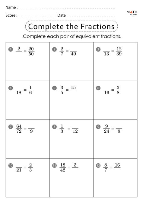 Math Fraction Worksheets 6th Grade Math Worksheet Fractions Fractions For 6th Grade - Fractions For 6th Grade