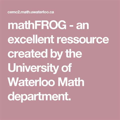 Math Frog University Of Waterloo Math Frog Grade 4 - Math Frog Grade 4