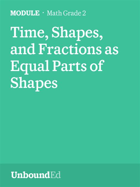 Math G2 Time Shapes And Fractions As Equal Math Module Grade 2 - Math Module Grade 2