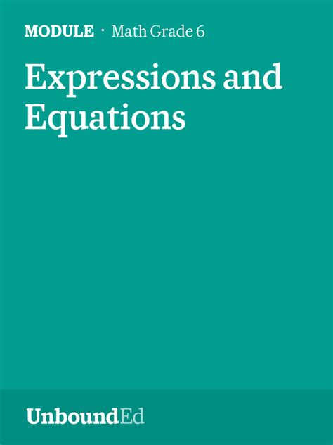 Math G6 Expressions And Equations Unbounded Equations 6th Grade - Equations 6th Grade