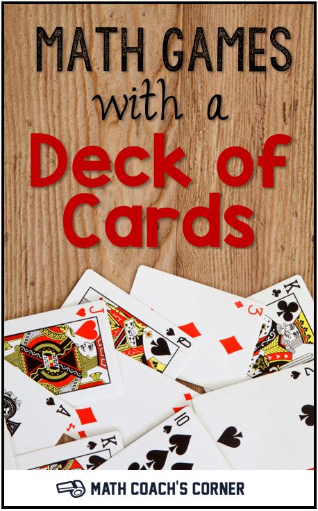 Math Games With A Deck Of Cards Math Deck Of Cards Math - Deck Of Cards Math