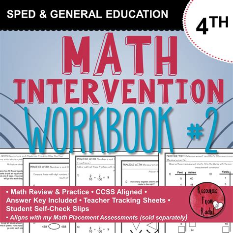 Math Intervention Workbook 4th Grade Book 2 Made 4th Grade Math Practice Book - 4th Grade Math Practice Book