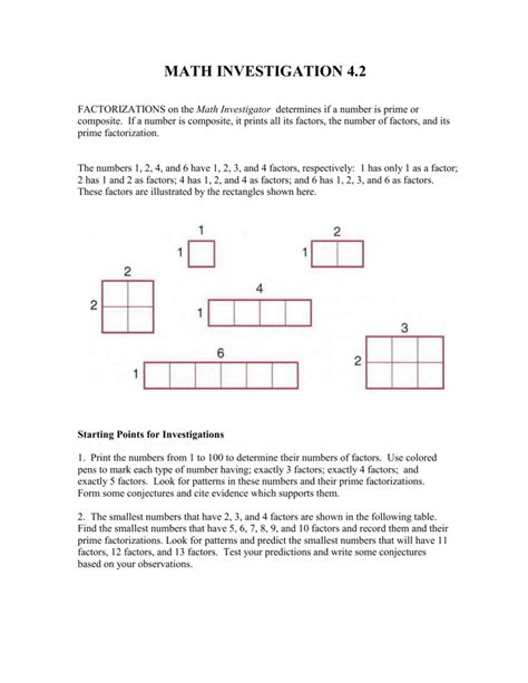 Math Investigation 4 Test