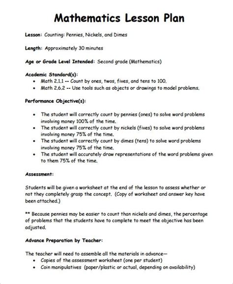 Math Lesson Plans Elementary Middle High School At High School Math Lesson Plan - High School Math Lesson Plan