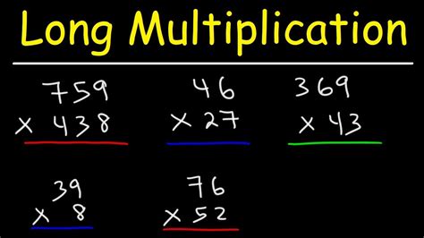 Math Long Multiplication Youtube Multiplecation Math - Multiplecation Math
