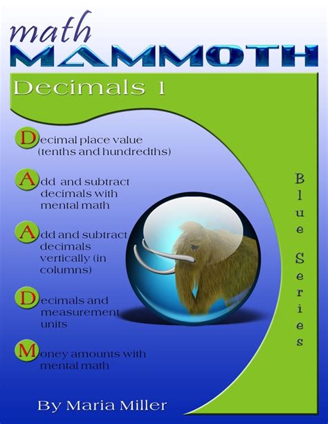 Math Mammoth Decimals 1 Math Worksheets Decimals - Math Worksheets Decimals