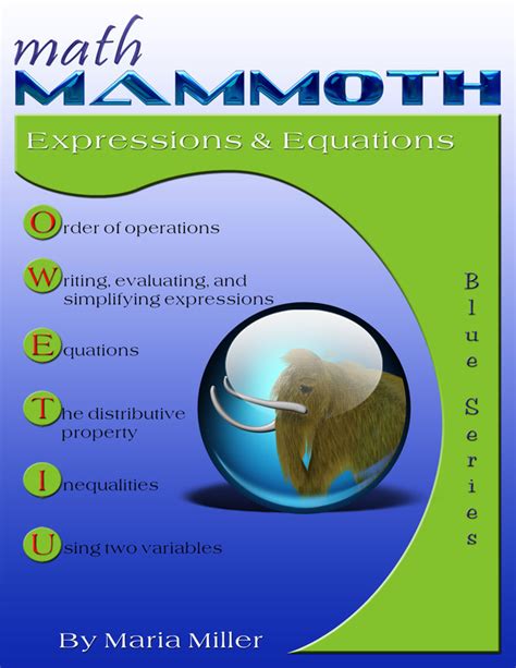Math Mammoth Expressions Amp Equations Worktext For Grades Math Expressions Grade 6 Worksheets - Math Expressions Grade 6 Worksheets