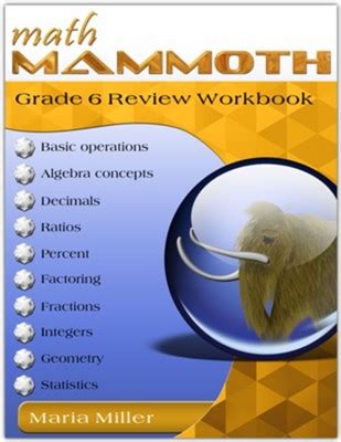 Math Mammoth Grade 6 Review Workbook Workbook Plus Grade 6 Answers - Workbook Plus Grade 6 Answers