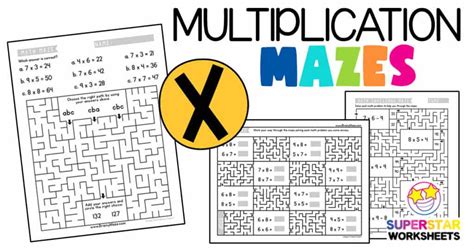 Math Mazes Multiplication Superstar Worksheets Math Maze Worksheets - Math Maze Worksheets