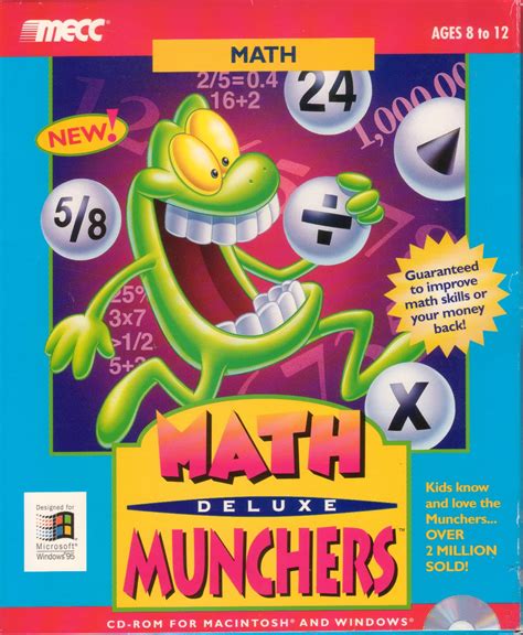 Math Muncher   Math Munchers Deluxe 1995 Pc Game - Math Muncher