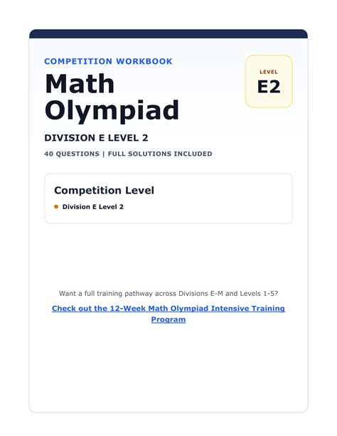 Math Olympiad Division E Contest 3