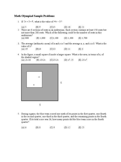 math olympiad sample problems 7th class