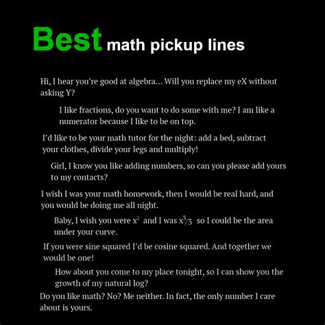 Math Pickup Lines