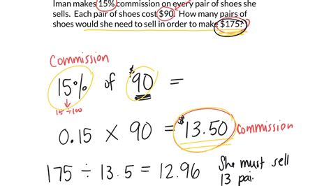 Math Practice Problems Commissions Commission Math - Commission Math