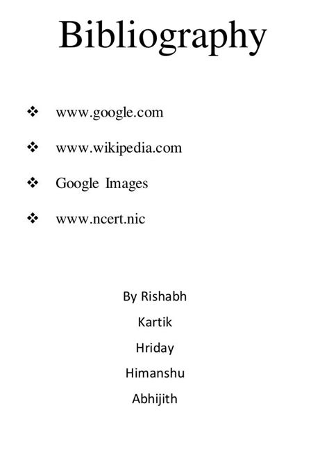 math project bibliography