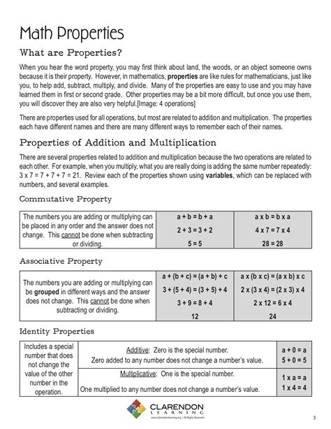 Math Properties Worksheet Mdash Db Excel Com 7th Grade Properties Worksheet - 7th Grade Properties Worksheet