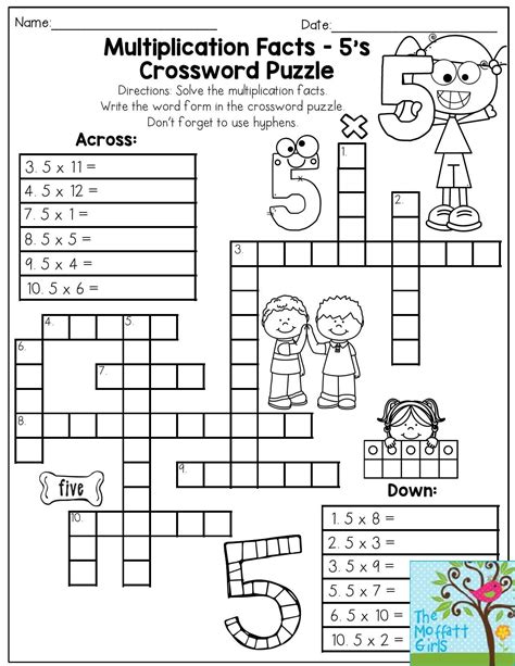 Math Puzzles 2nd Grade Printable Crossword Puzzles For Crossword Puzzle 2nd Grade - Crossword Puzzle 2nd Grade