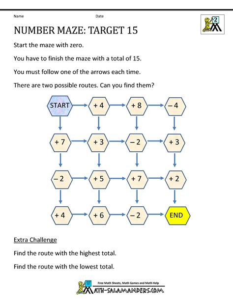 Math Puzzles For 1st Grade Math Salamanders Number Grid Puzzles Worksheet - Number Grid Puzzles Worksheet