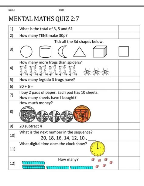 Math Questions For 7 Year Olds   Year 7 Maths Worksheets Cazoom Maths Worksheets - Math Questions For 7 Year Olds