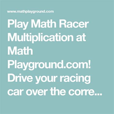 Math Racer Multiplication Math Playground Math Car Race - Math Car Race