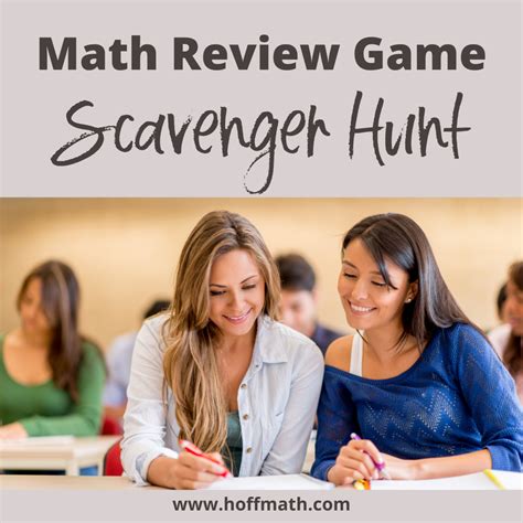 Math Review Game Scavenger Hunt Hoff Math Math Scavenger Hunt High School - Math Scavenger Hunt High School