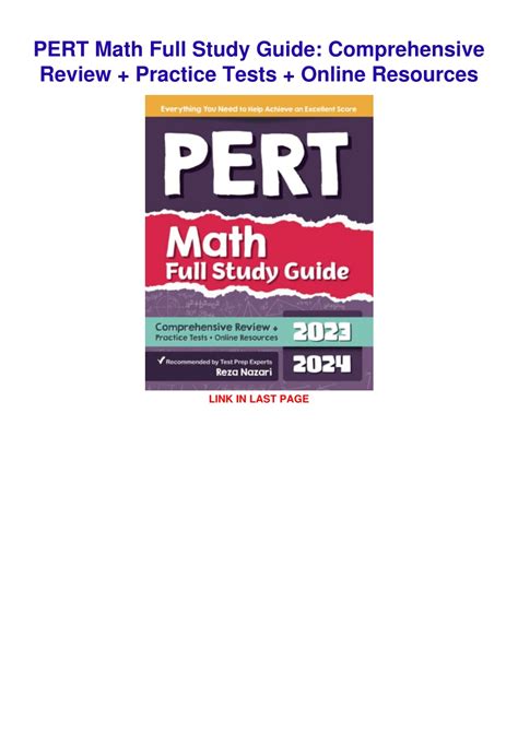 Math Review Guide For Pert