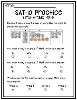 Math Sat Practice First Grade Teaching Resources Tpt Sat First Grade - Sat First Grade
