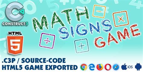 Math Signs Game Html5 With Construct 3 All More Than Math Sign - More Than Math Sign