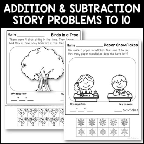 Math Story Problems Seasonal Addition And Subtraction Pack Subtraction Stories - Subtraction Stories