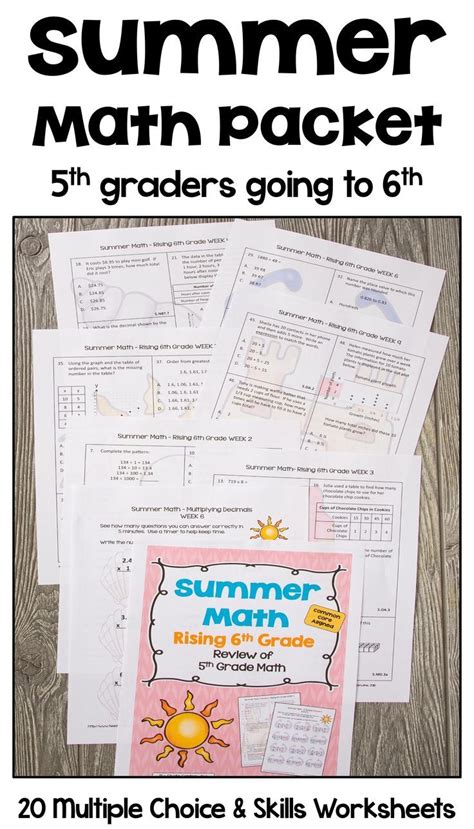 Math Summer Homework For Rising 6th Graders Fifth Summer Math For 5th Graders - Summer Math For 5th Graders