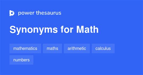 Math Synonyms 75 Words And Phrases For Math Synonym Math - Synonym Math