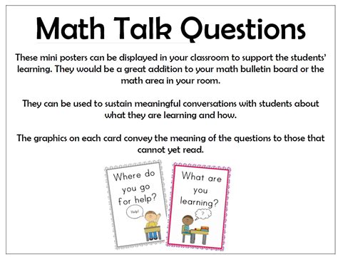 Math Talk Cards   Math Prompts For Number Talks Or Math Talks - Math Talk Cards
