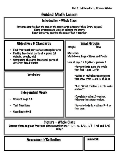 Math Units And Lesson Plans Delaware Department Of Math Unit Plan - Math Unit Plan