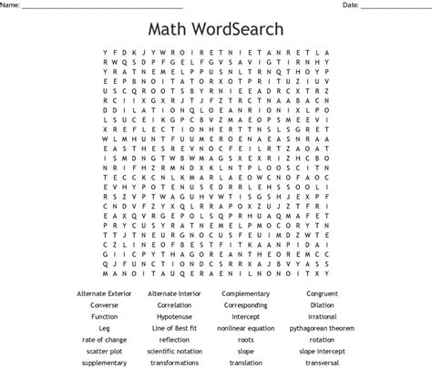 Math Word Search 8th Grade   8th Grade Word Search Topics - Math Word Search 8th Grade