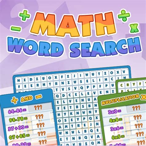 Math Word Search Game Math Play On Words - Math Play On Words