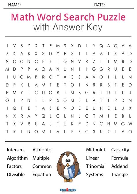 Math Word Search Puzzles Dadsworksheets Com Word Search Math Terms Key - Word Search Math Terms Key