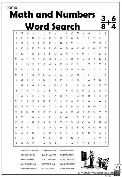 Math Word Search Topics Math Word Searches Printable - Math Word Searches Printable