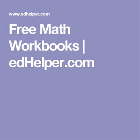 Math Workbooks Free Pdf Printables Edhelper Com My Math Workbook - My Math Workbook