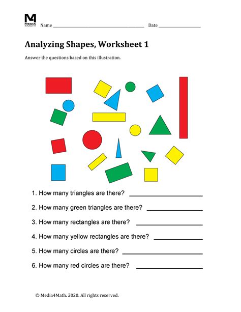 Math Worksheet Collection Analyzing Shapes Media4math Math Worksheet Answer Key Finder - Math Worksheet Answer Key Finder
