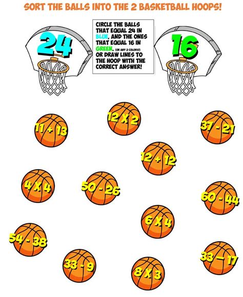 Math Worksheets Artofit Basketball Worksheet Kobe Grade Coloring - Basketball Worksheet Kobe Grade Coloring