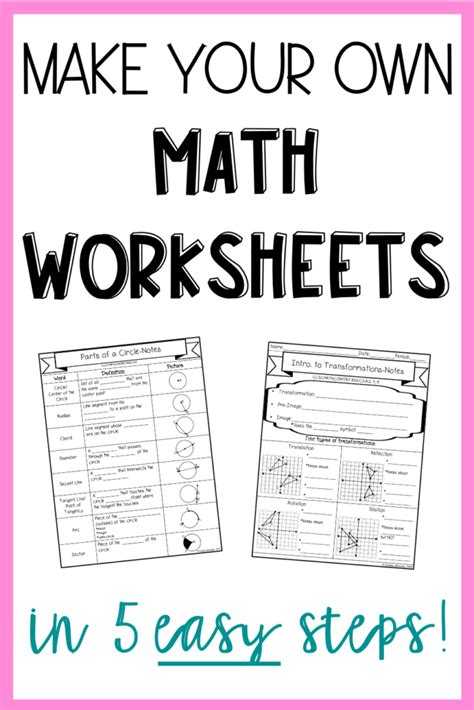 Math Worksheets Generator Create Your Own Math Worksheets Math Generator - Math Generator