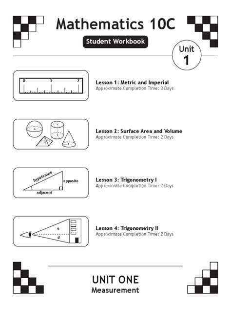 Download Math 10C Unit 1 Workbook 